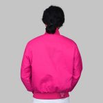 Men Pink Varsity Jacket