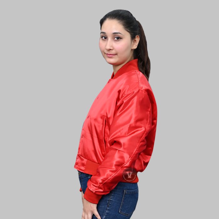 Customize your Red Baseball Jacket instantly