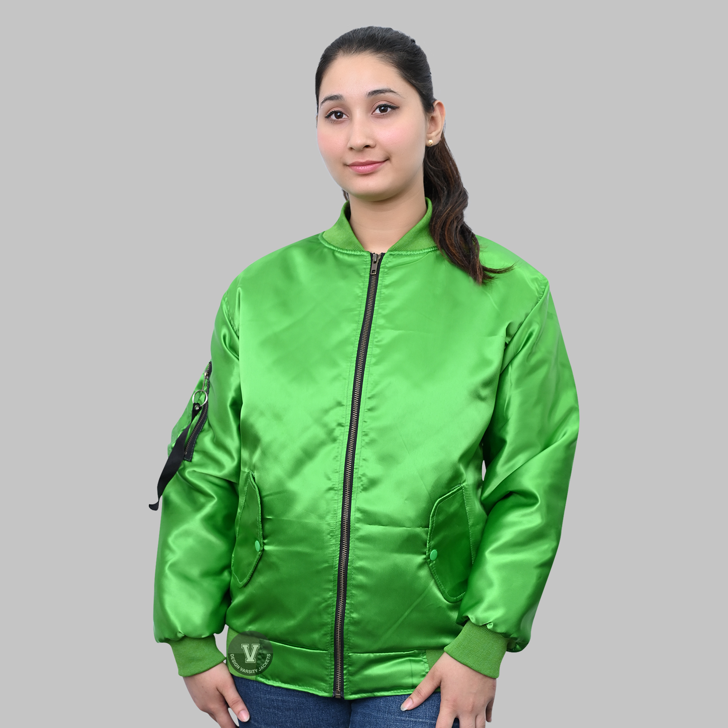 Satin Baseball Bomber Jacket