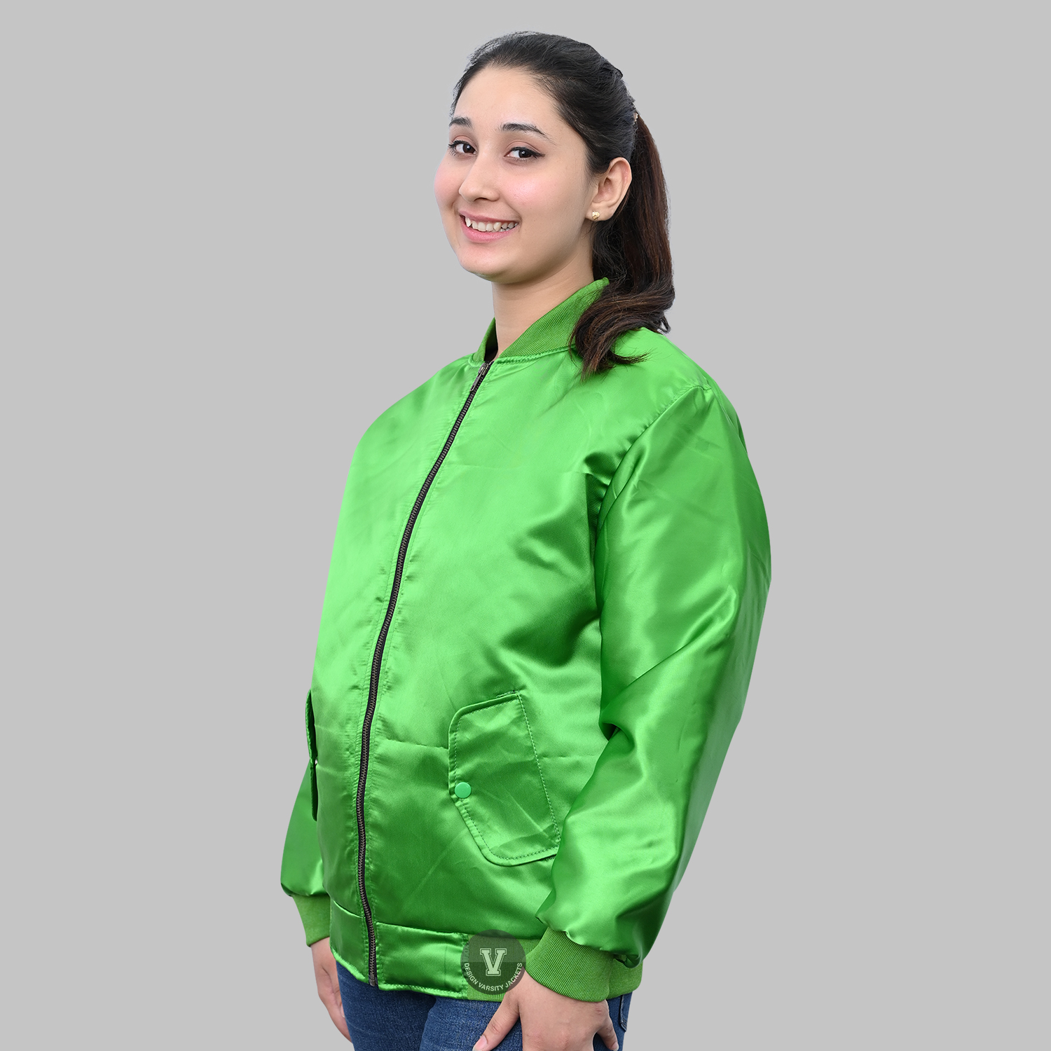 custom satin baseball jacket