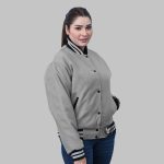 Women’s Grey Letterman Jacket