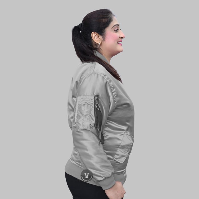 custom silver bomber jacket