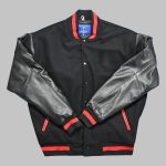 Mens Black Letterman Jacket