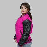 Pink and Black Varsity Jacket