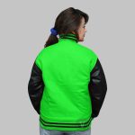 Green and Black Letterman Jacket