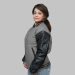 Black and Grey Letterman Jacket