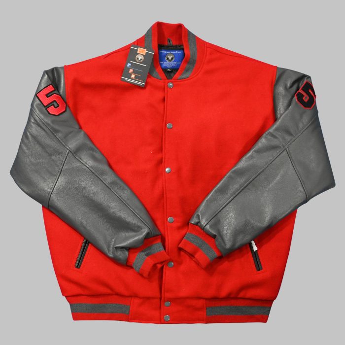 Red and Grey Varsity Jacket