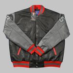 Black and Gray Letterman Jacket