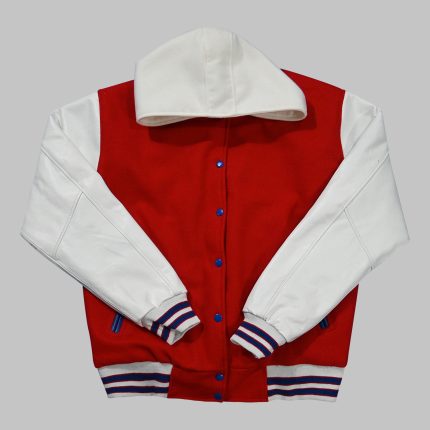 Red and White Men’s Varsity Jacket