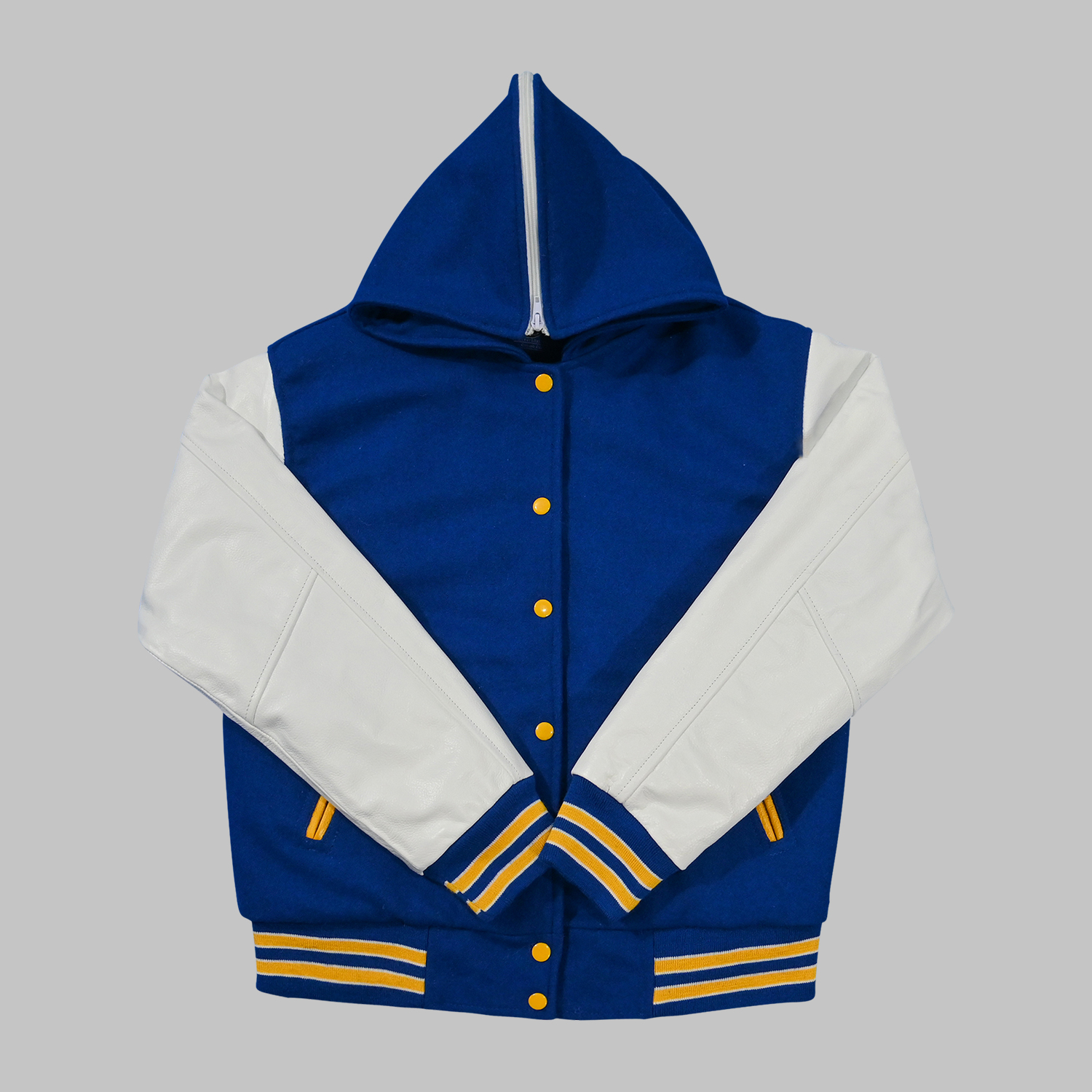 Royal Blue and White Letterman Jacket