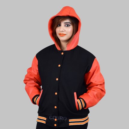 Black Red Letterman Jacket