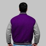 Purple and Grey Varsity Jacket