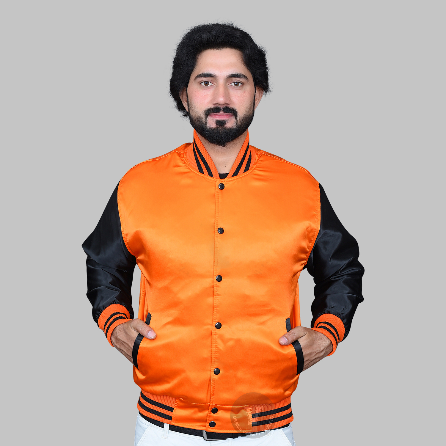 Satin Varsity Jacket Mens