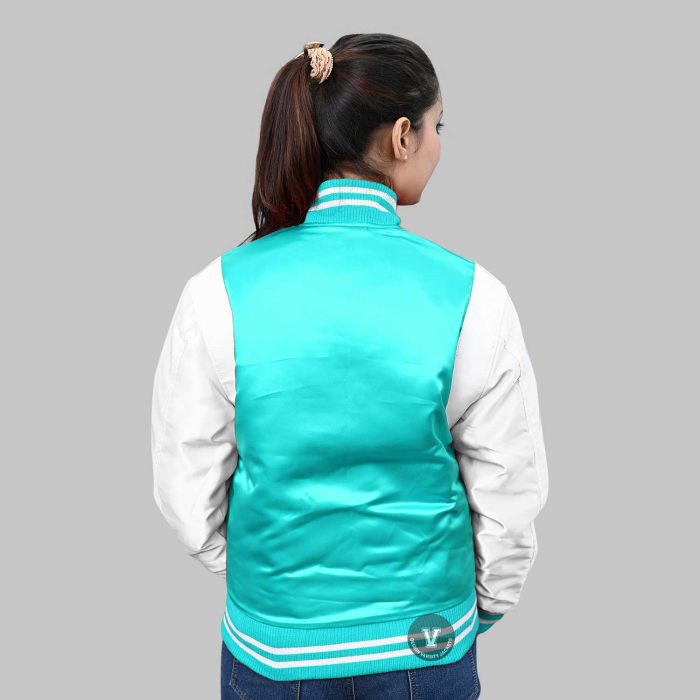 Satin Varsity Jacket Womens