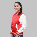Design Your Red Satin Varsity Jacket