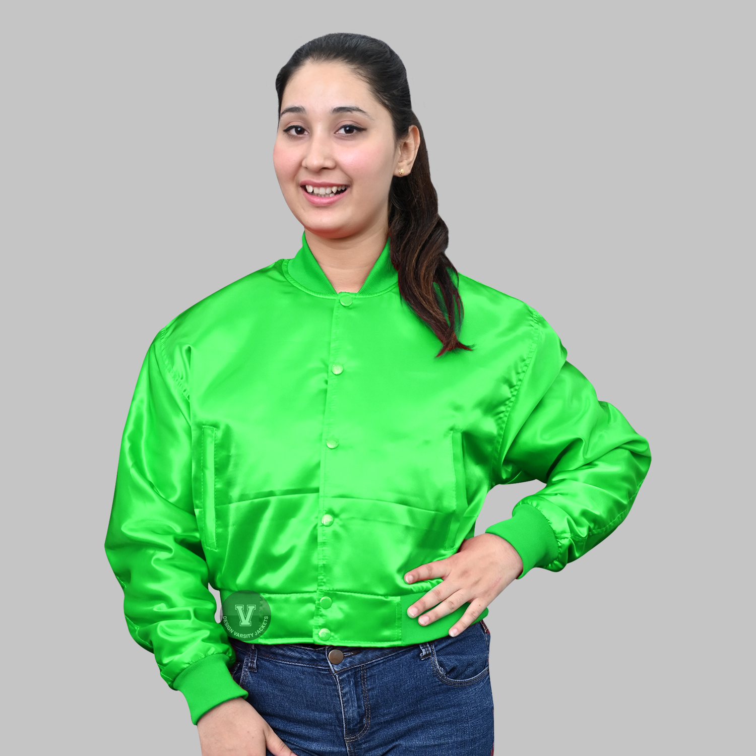 Classic Satin Letterman Jacket