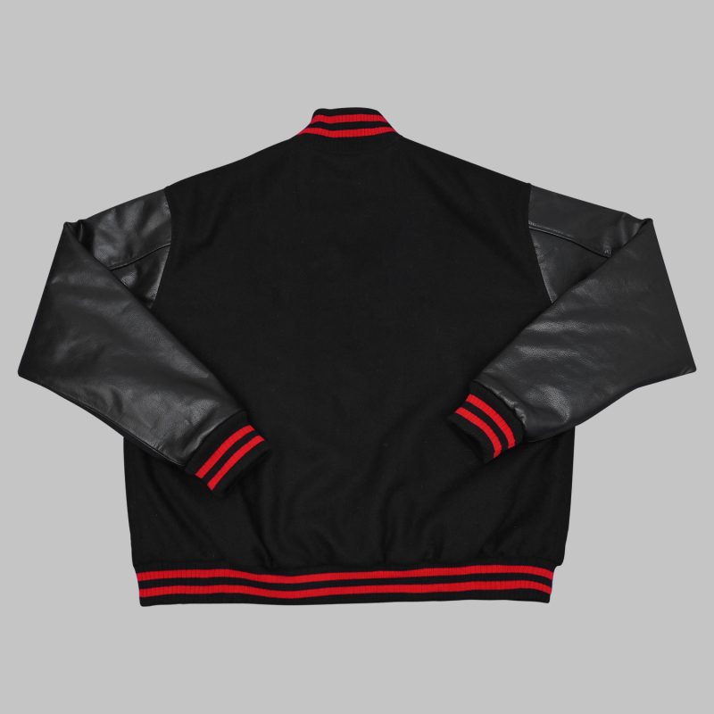 Plain Black Varsity Jacket