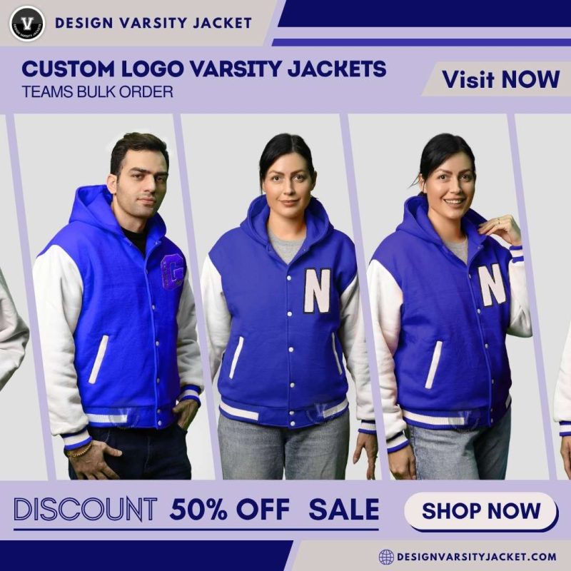 Team Varsity Jackets Bulk Custom Logo