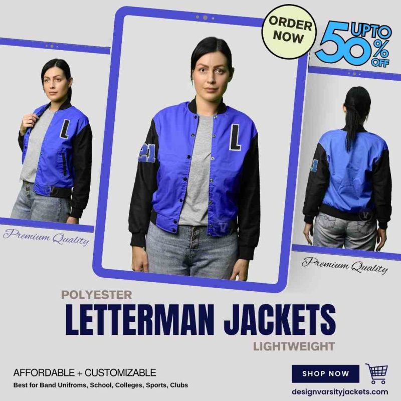 Polyester Letterman Jackets Lightweight