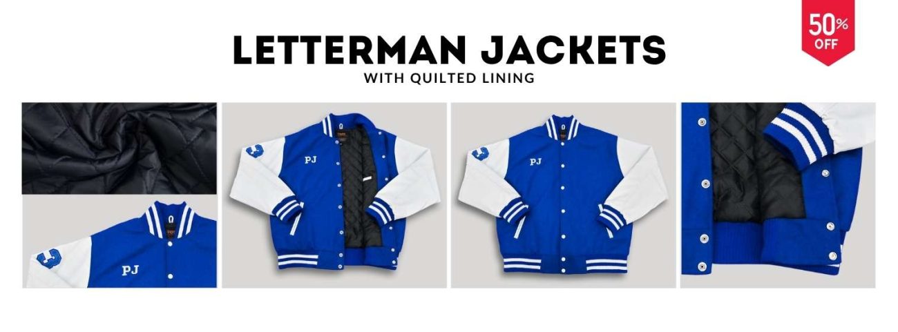 Design Varsity Jackets Letterman Jackets with Quilted Lining
