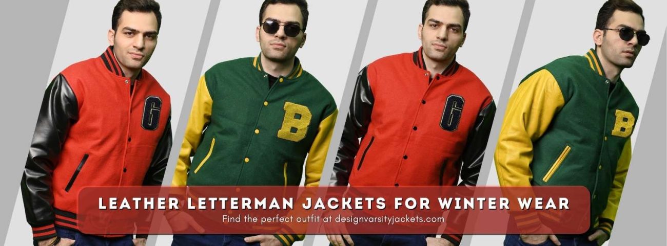 Design Varsity Jackets Leather Letterman Jackets for Winter Wear