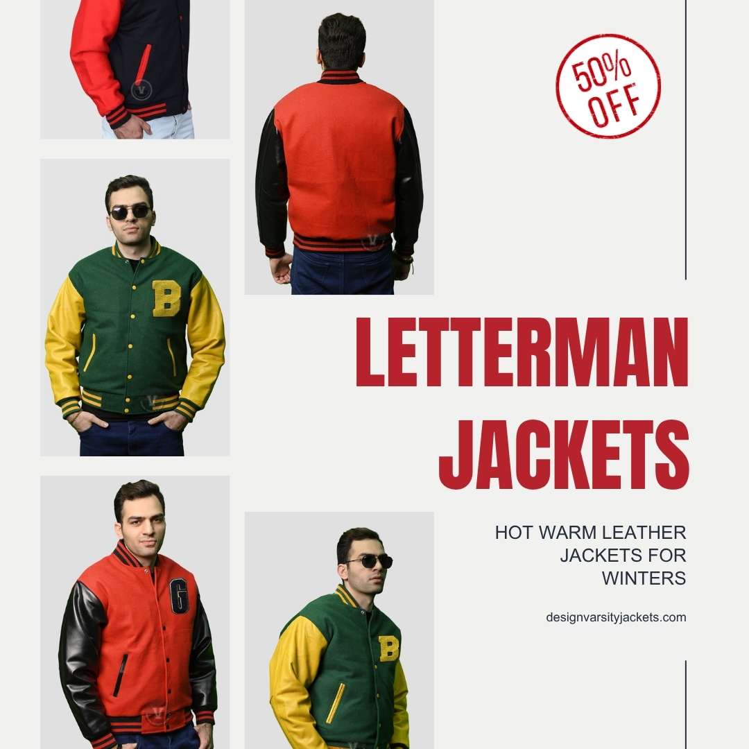 Design Varsity Jackets Leather Letterman Jackets for Winter Wear