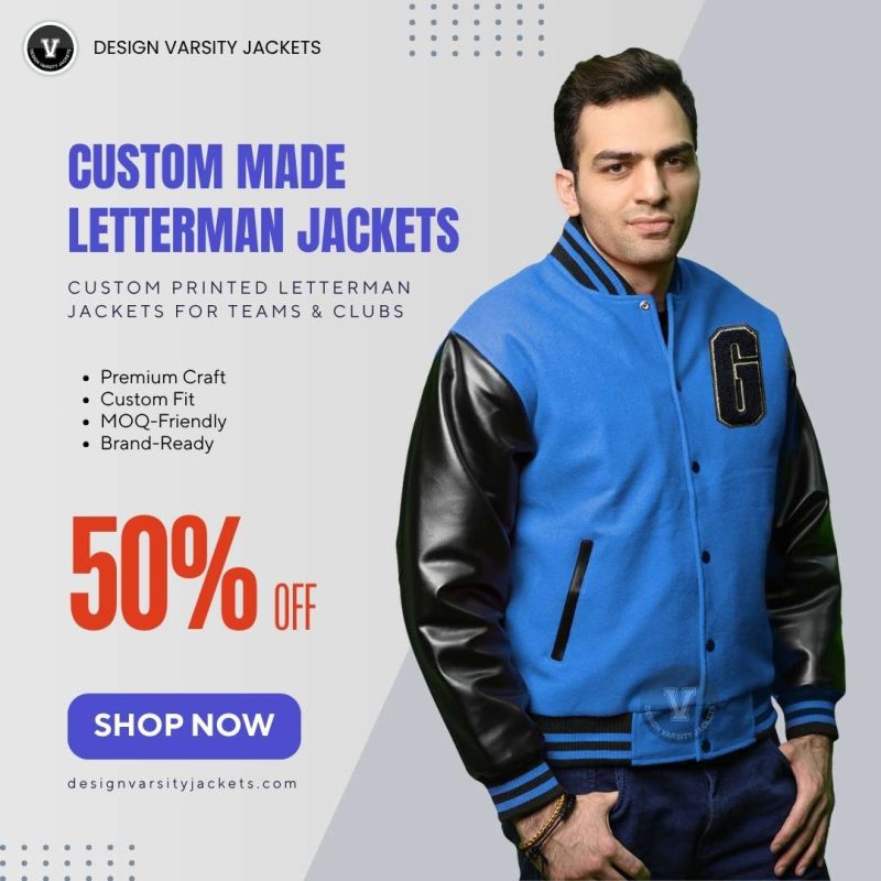Wool and Leather Letterman Jackets Custom Made