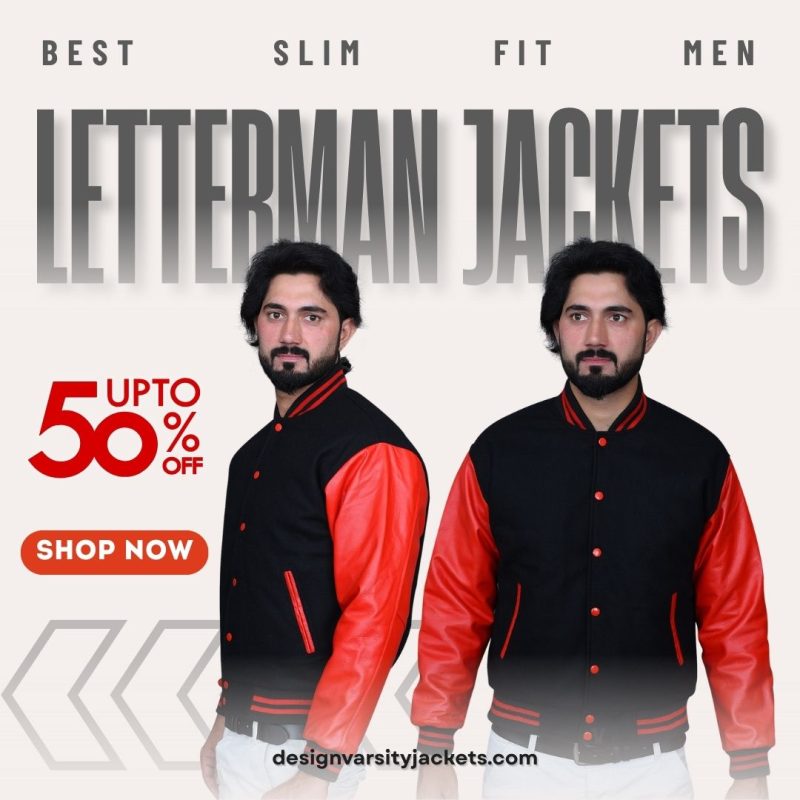 Slim Fit Letterman Jackets for Men Trend