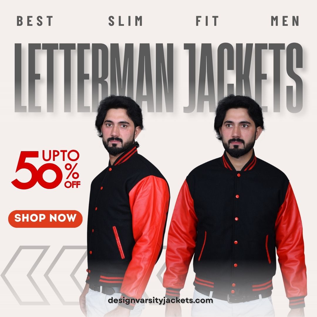 Slim Fit Letterman Jackets for Men Trend
