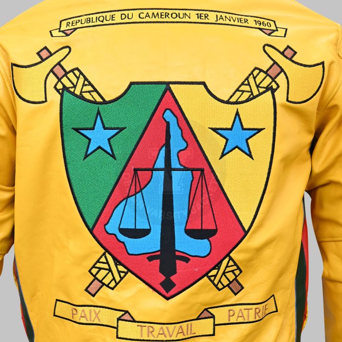 embroidered letterman jacket featuring chenille