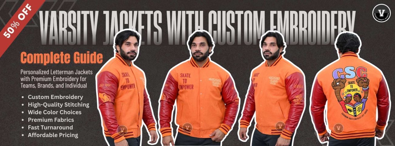 Custom Varsity Jackets with Embroidery