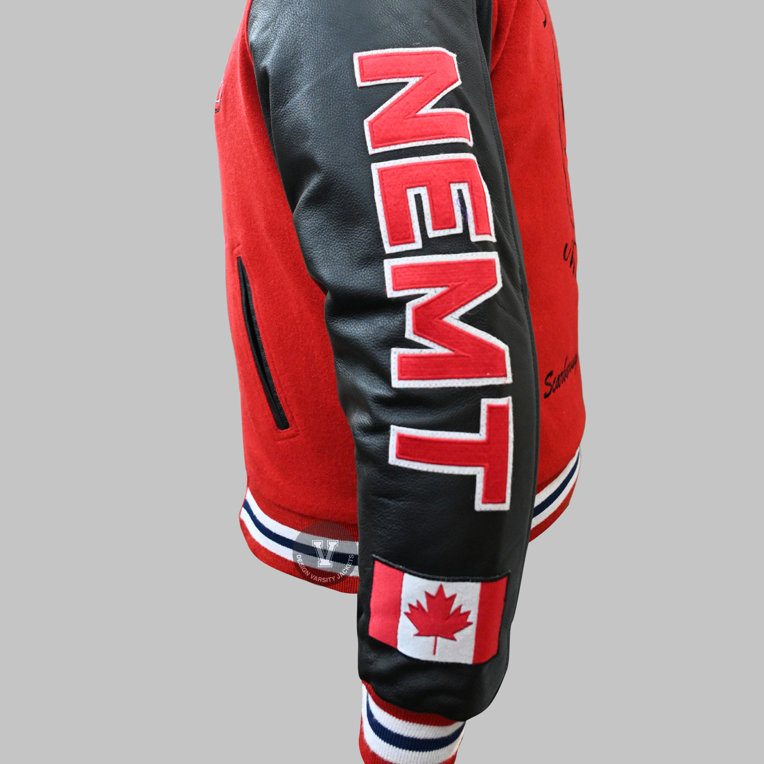 Custom-varsity-jacket-arm-embroidery Stylish Custom Patches and embroidery