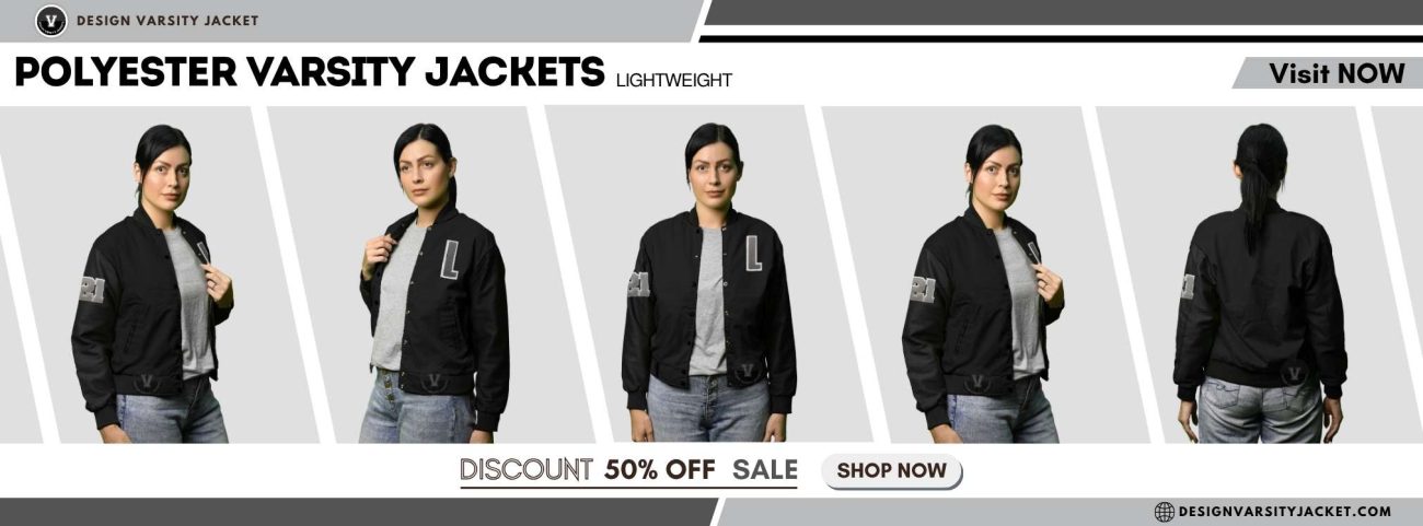 Polyester Varsity Jackets Lightweight