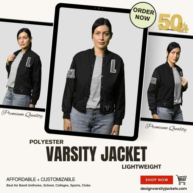 Polyester Varsity Jackets Lightweight