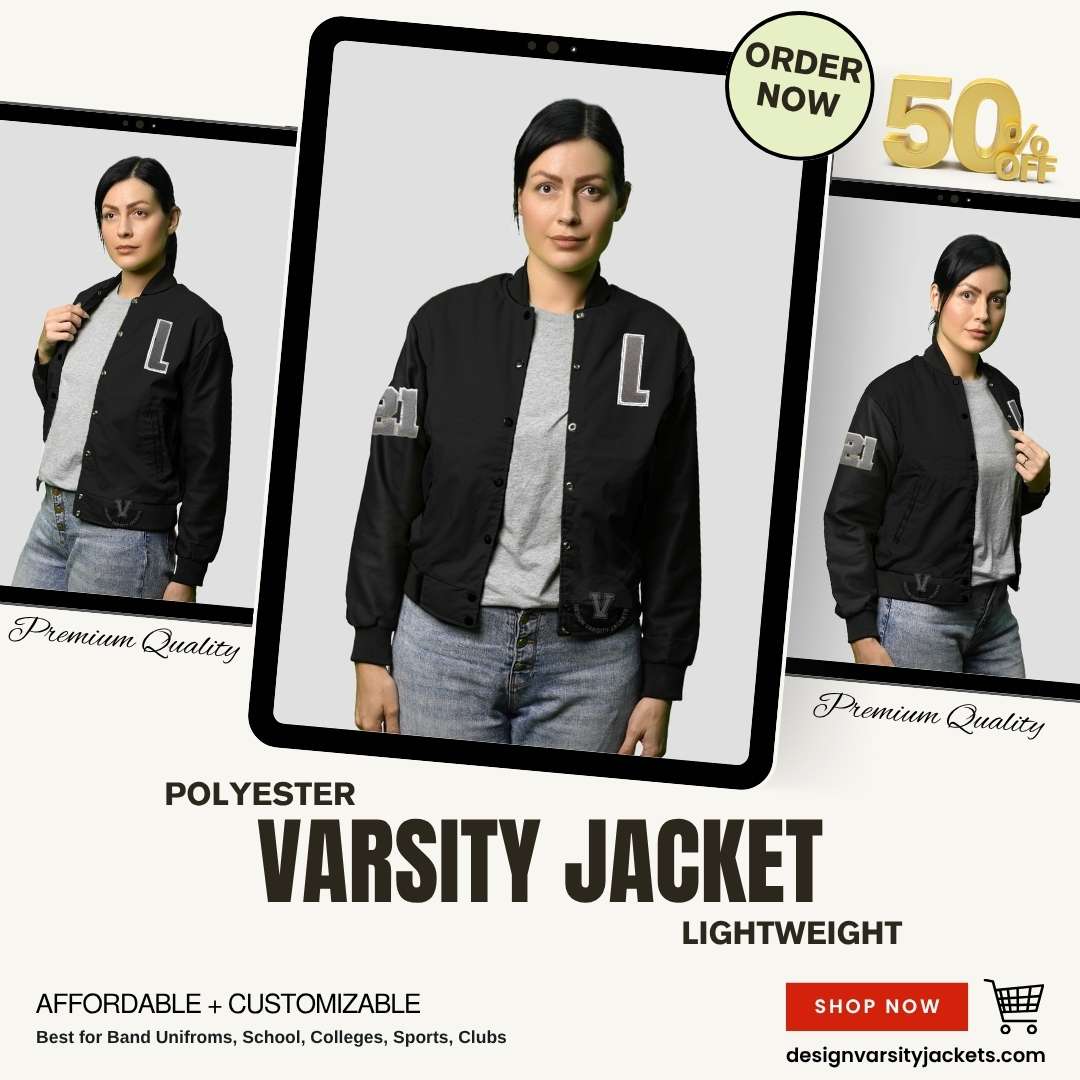 Polyester Varsity Jackets Lightweight