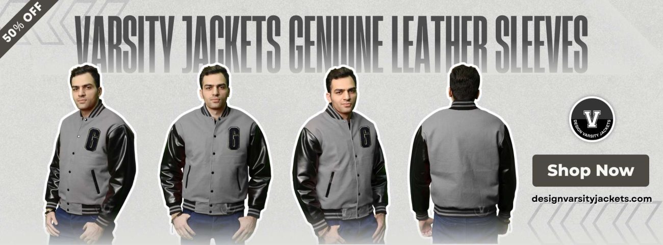 Varsity Jackets Genuine Leather Sleeves
