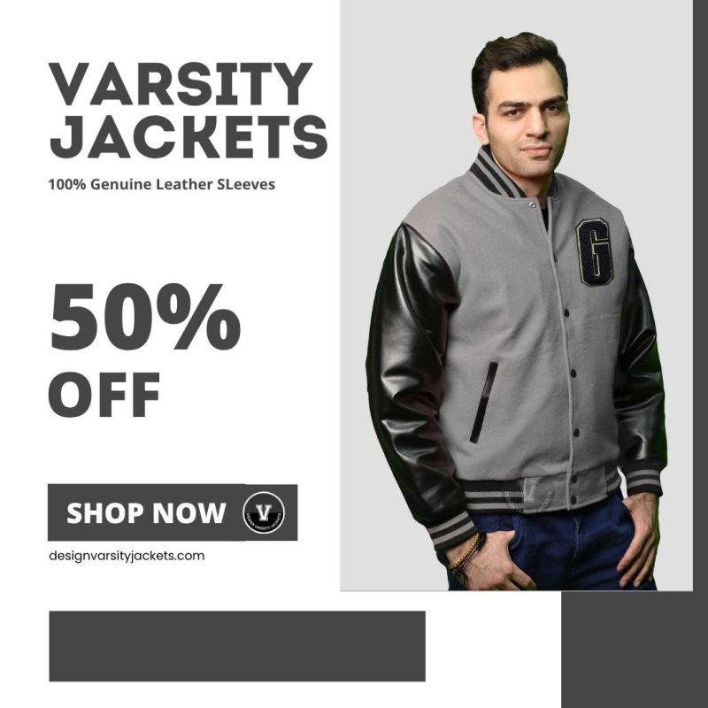 Varsity Jackets Genuine Leather Sleeves