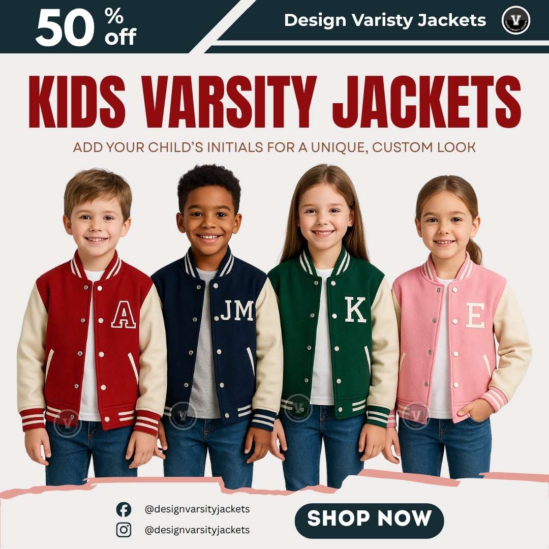 Varsity Jackets for Kids with Initials