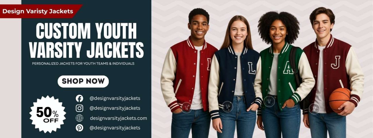 Youth Varsity Jackets with Custom Embroidery