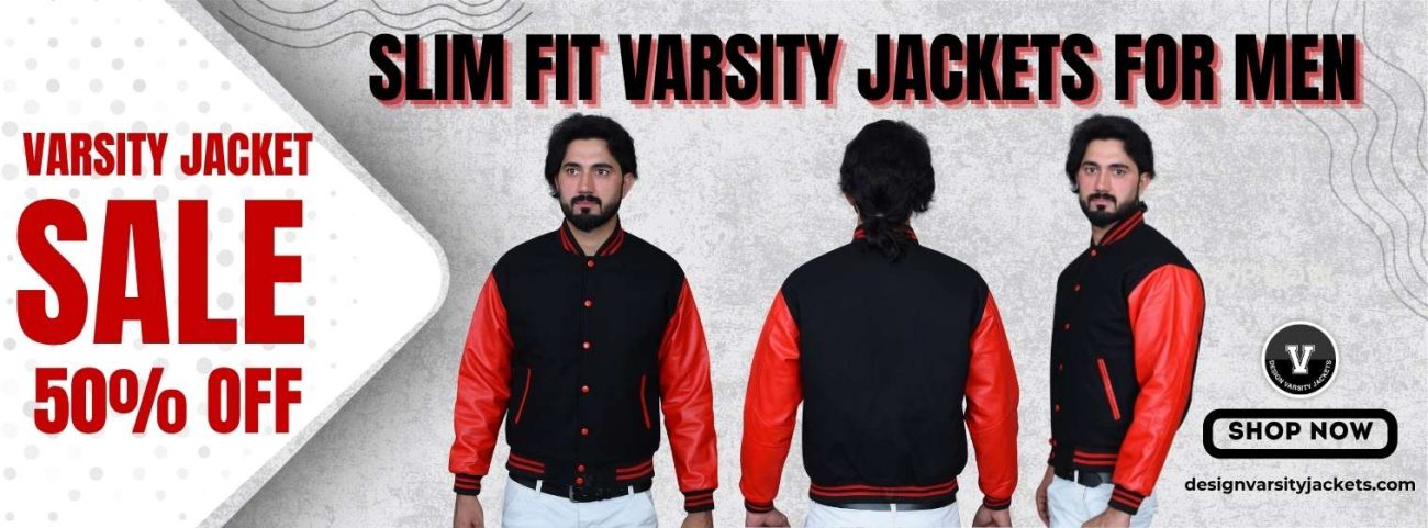 Slim Fit Varsity Jackets for Men Trend