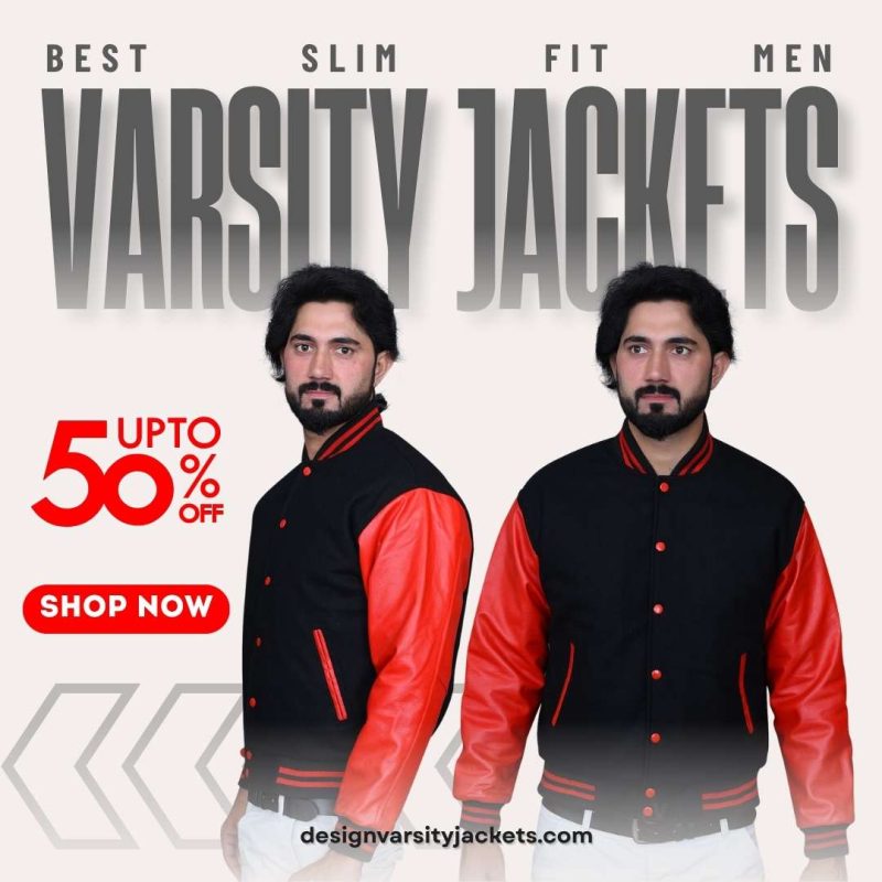 Slim Fit Varsity Jackets for Men Trend