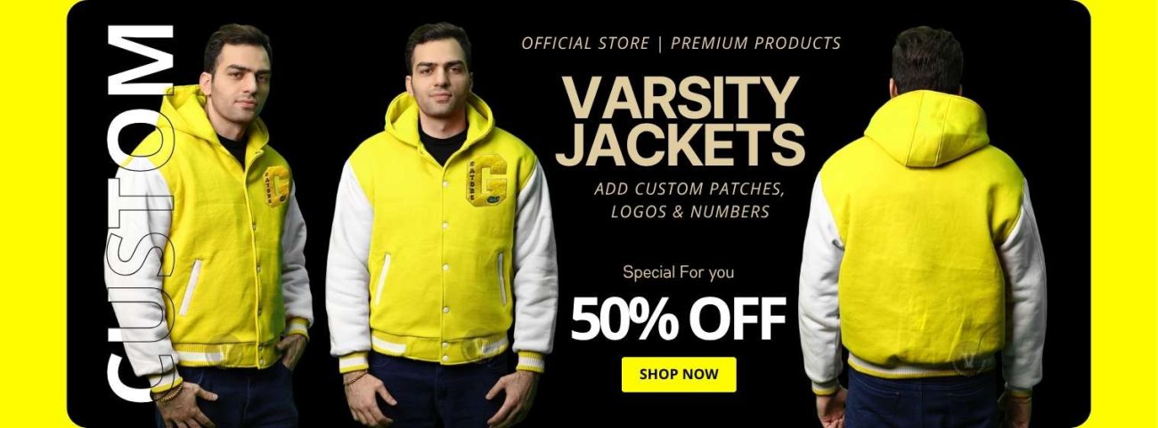 Yellow Varsity Jackets with Patches
