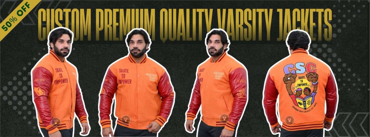 Football Team Varsity Jackets with Embroidery
