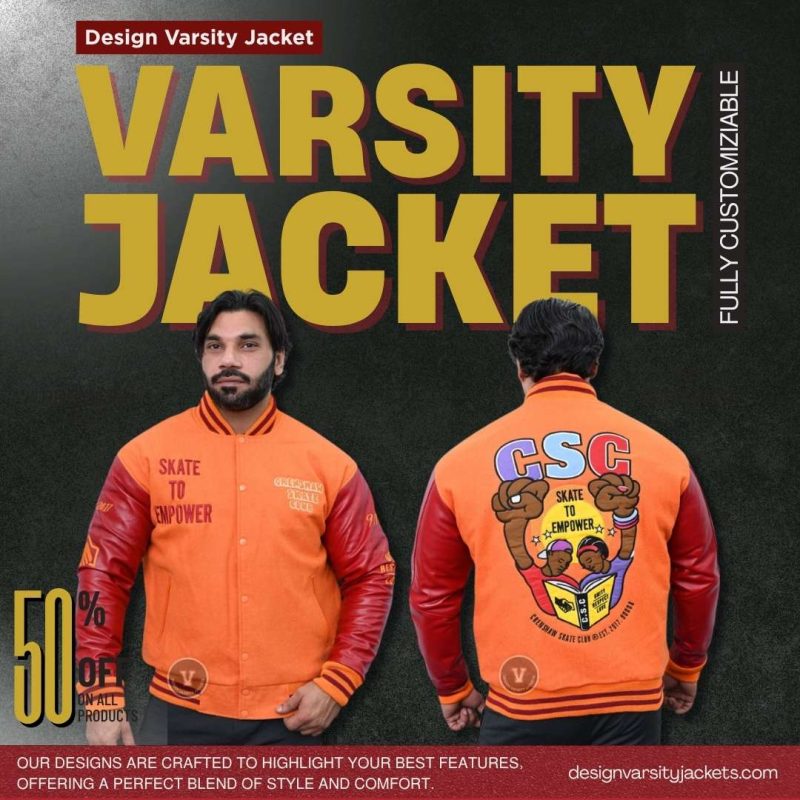 Football Team Varsity Jackets with Embroidery