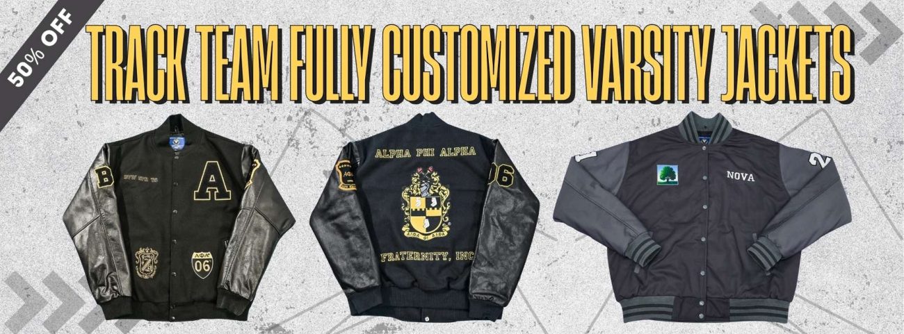 Track Team Varsity Jackets with Patches