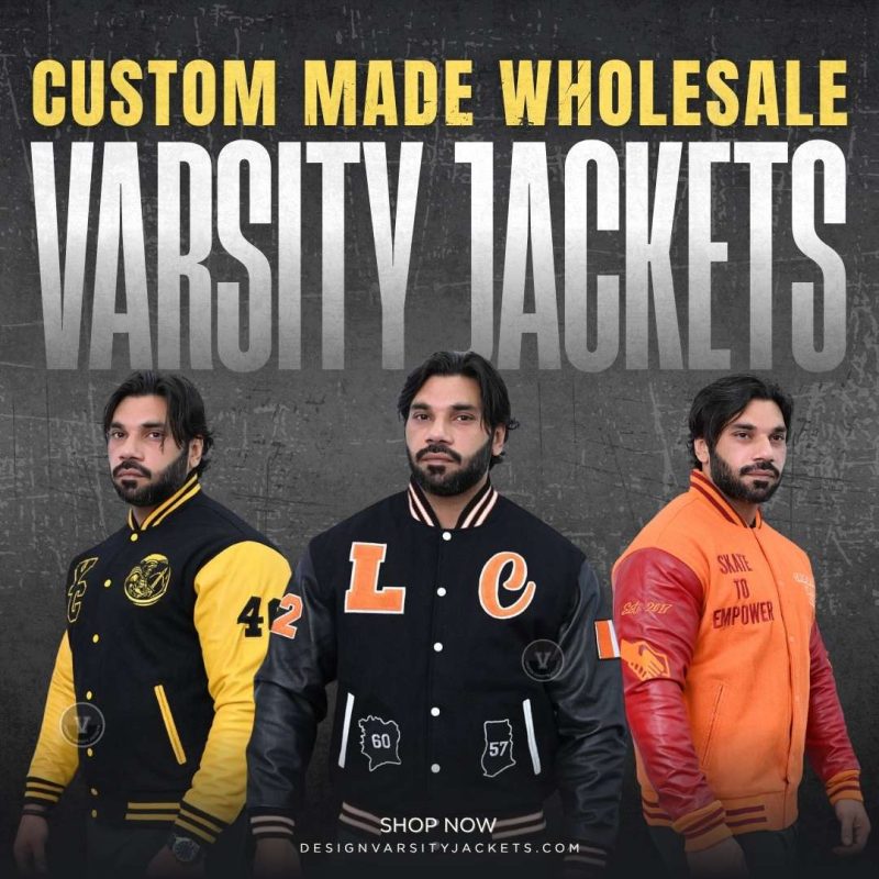 Wholesale Varsity Jackets with Logo Embroidery
