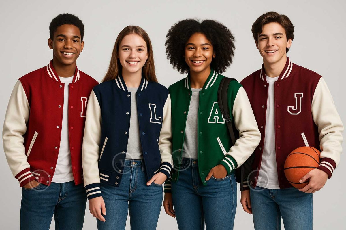 Green and White Varsity Jackets for Teams