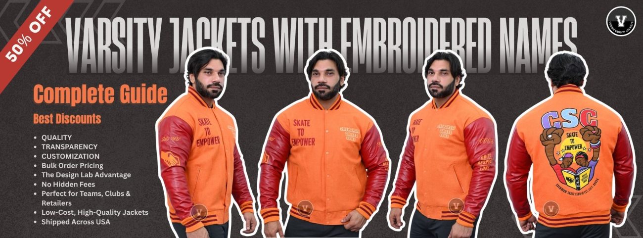 Varsity Jackets with Embroidered Names