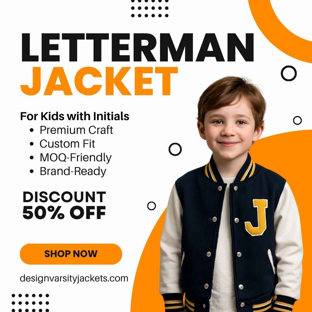 Letterman Jackets for Kids with Initials