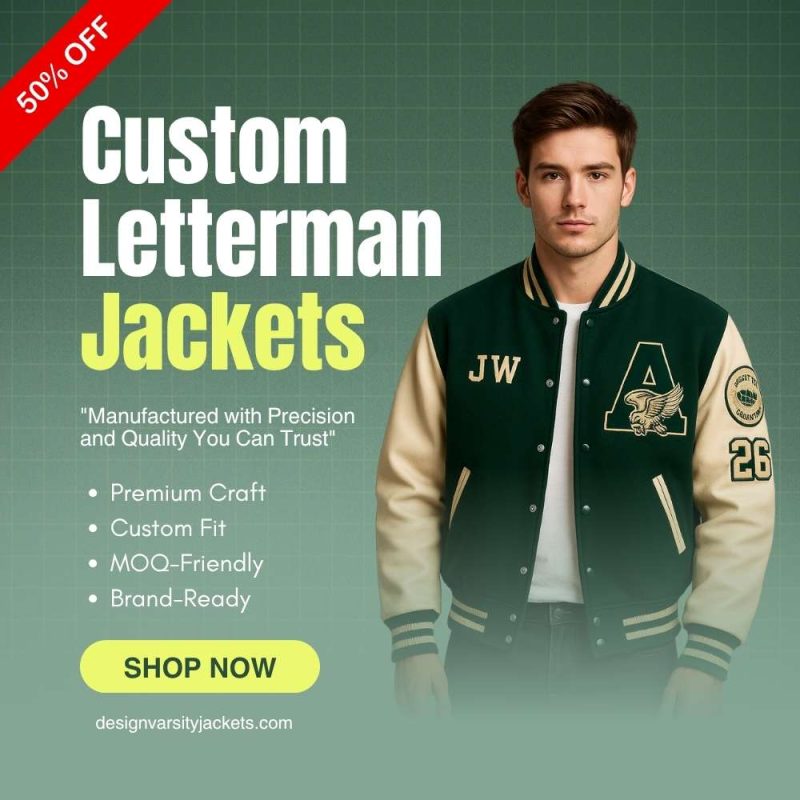 Letterman Jackets for Athletes Custom Logo